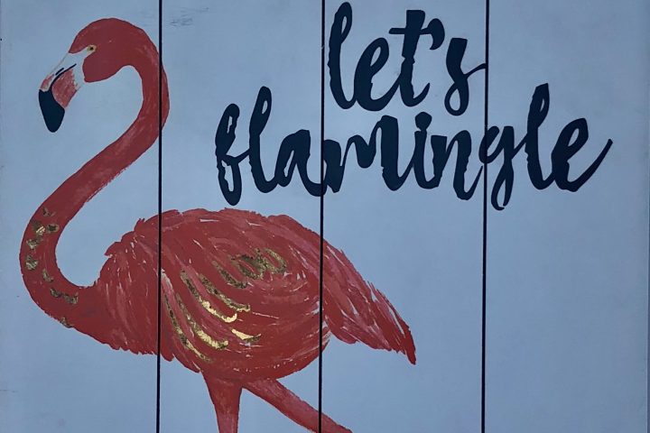 let's flamingle sign