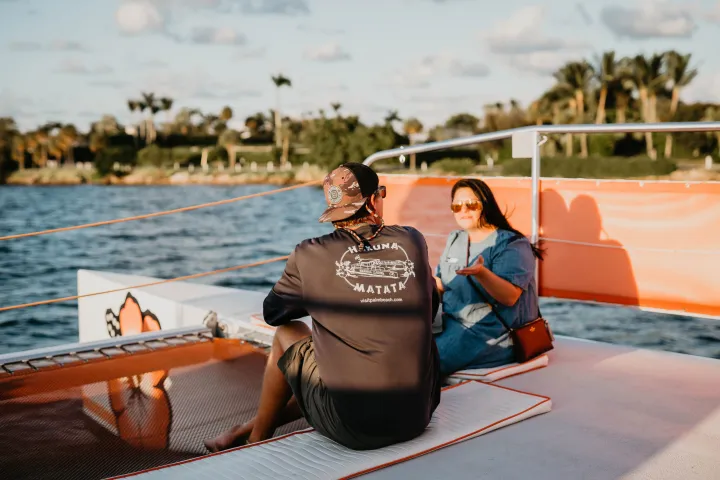 a person sitting on a boat