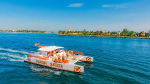 a large boat in a body of water