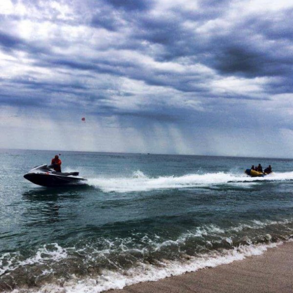 a small boat in a body of water