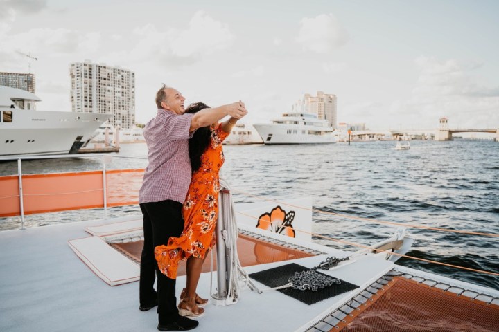 a person sitting on a boat in the water