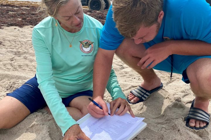 a young boy sitting at a beach