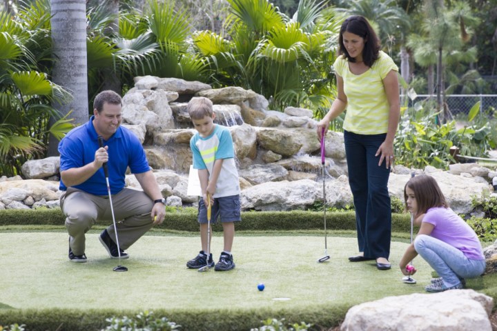 a group of people that are standing in the grass