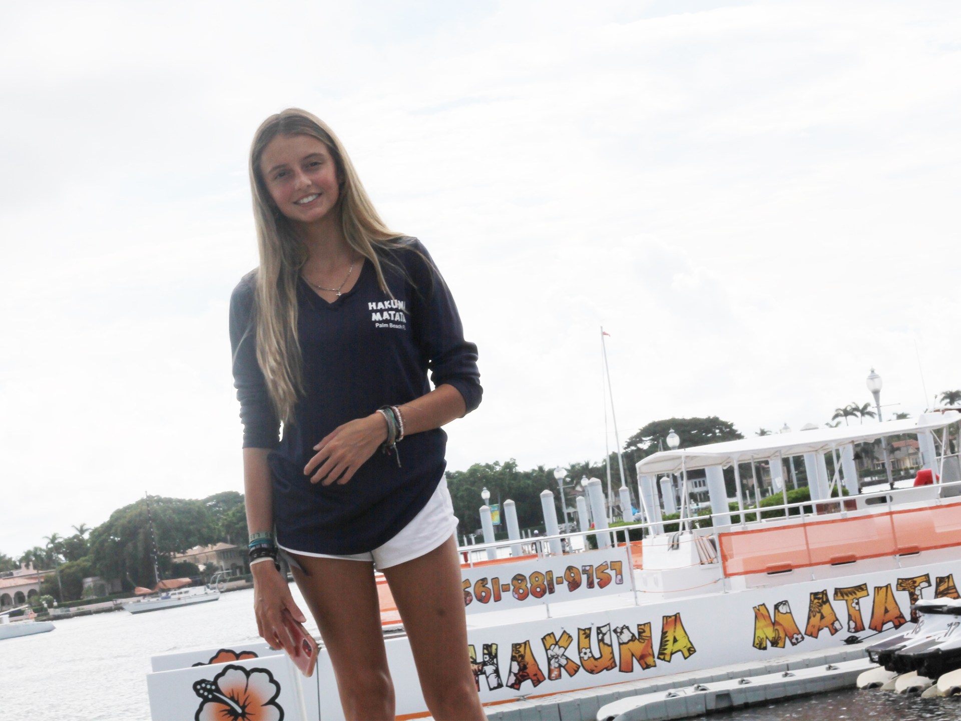 a woman standing on a boat