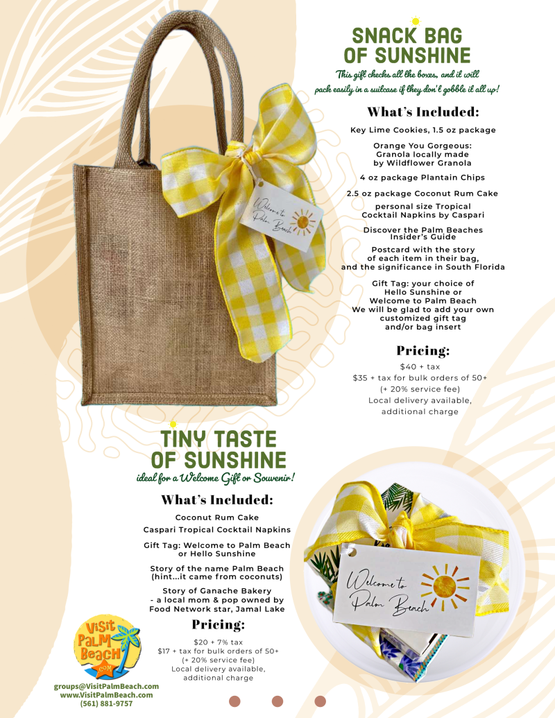 Food Gift Bags with Visit Palm Beach