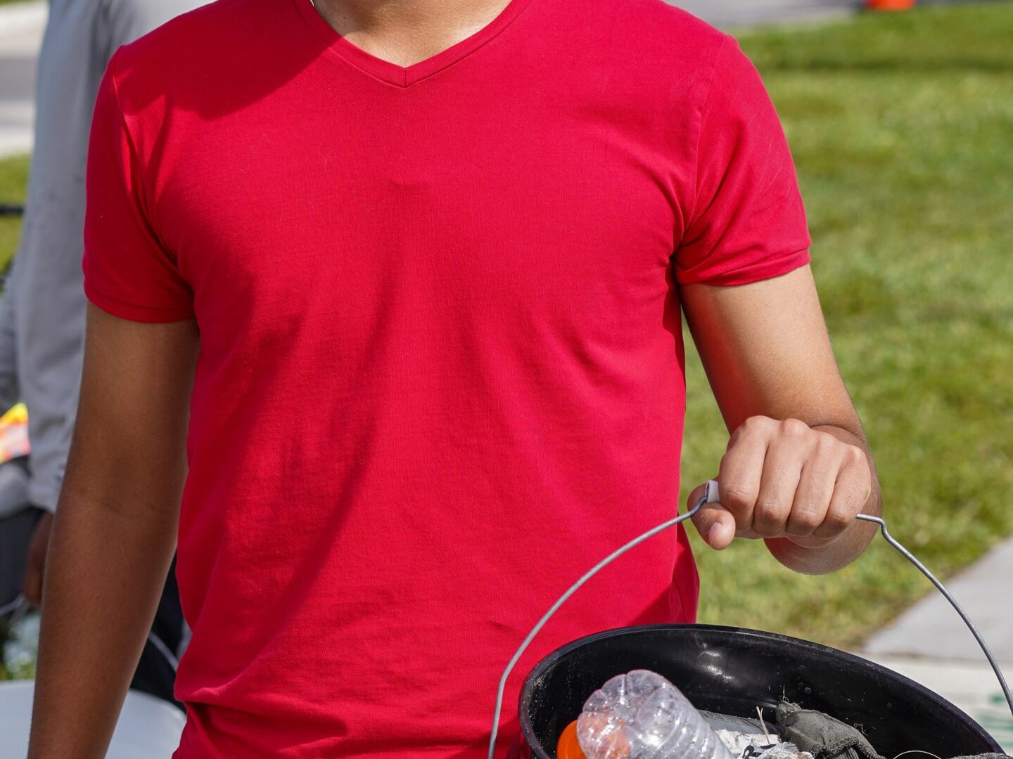 Kevin Michael in a blue shirt