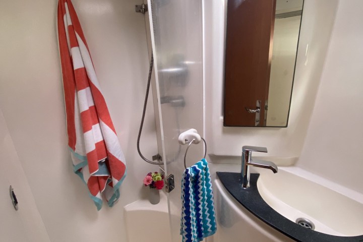 a close up of a sink and a mirror