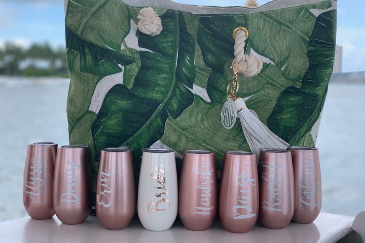 a stack of flyers on a table