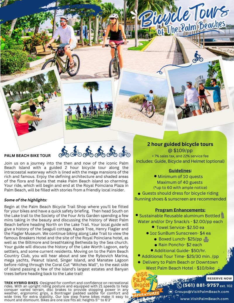 bike tours in the Palm Beaches