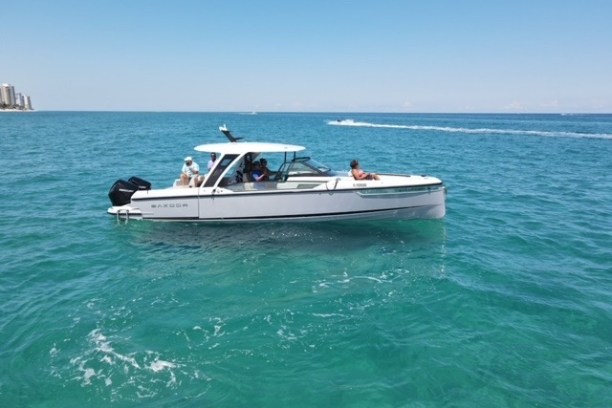 a small boat in a body of water