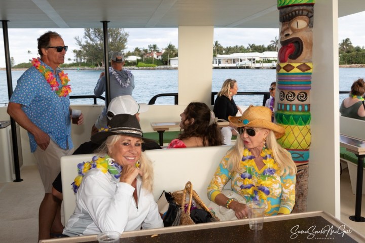a group of people on a boat