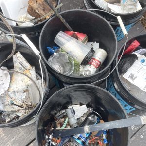 a pot of food on a grill