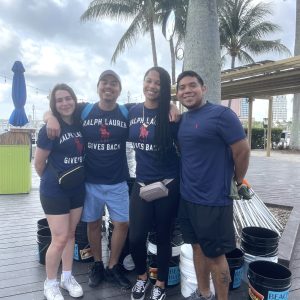 a group of people posing for the camera
