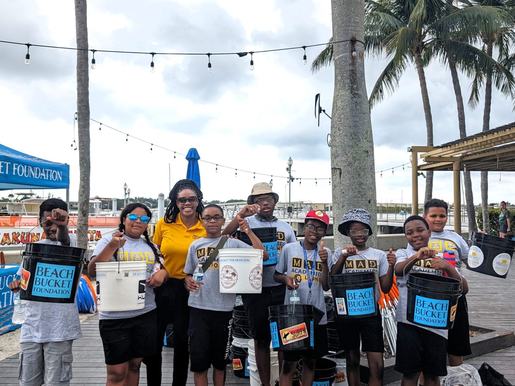 a group of people posing for a picture