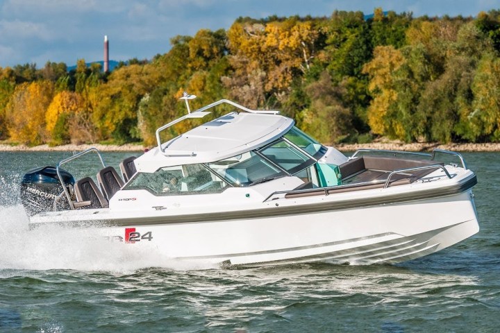 a small boat in a body of water