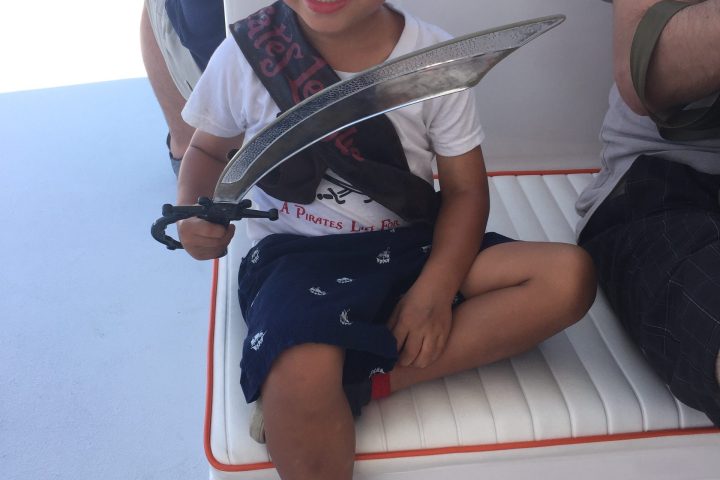 a person holding a child