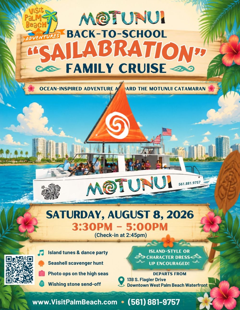 Motunui Back-to-school Sailabration Family Cruise with Visit Palm Beach