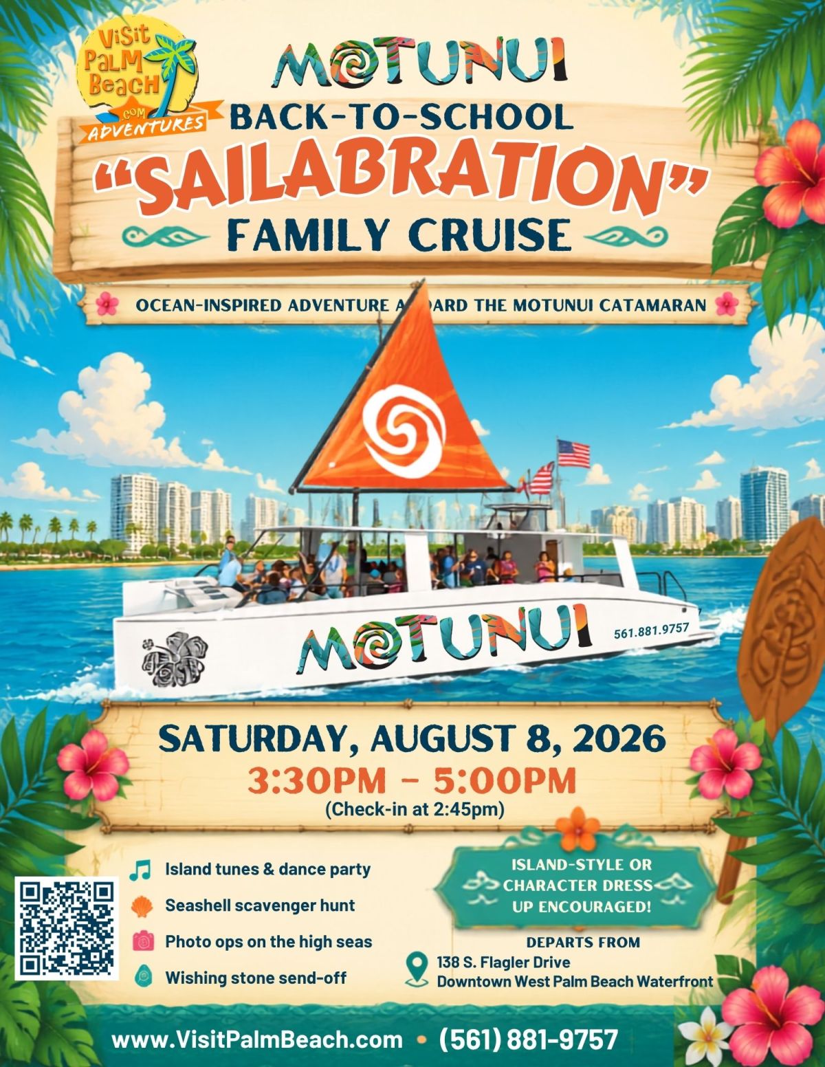 Motunui Back-to-school Sailabration Family Cruise with Visit Palm Beach