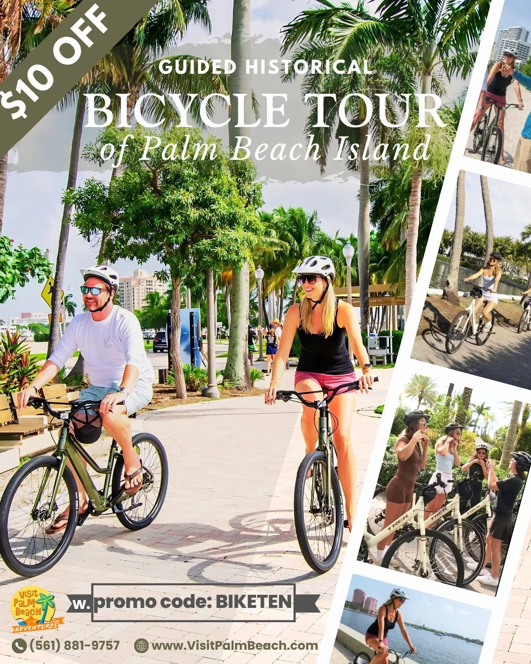 Guided bike tour of Palm Beach Island
