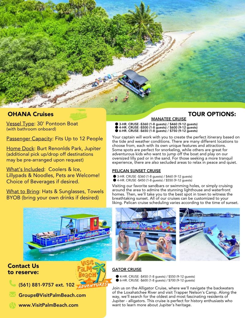 OHANA Cruises with Visit Palm Beach Jupiter