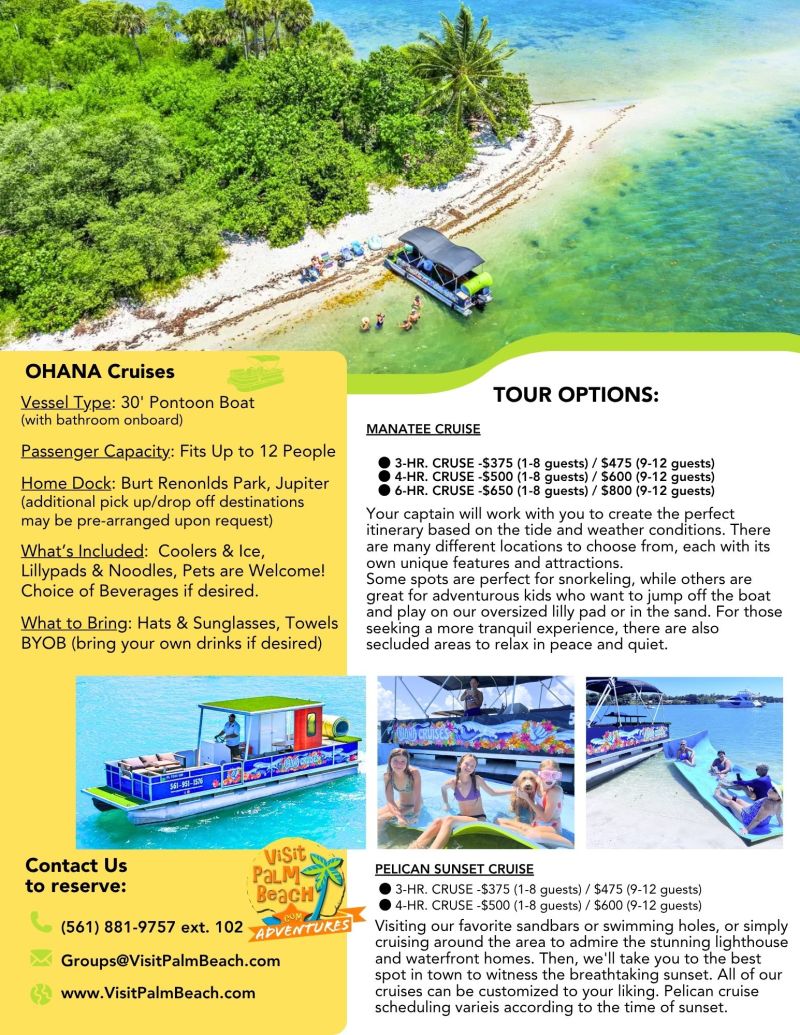 Ohana Cruises Private Charter with Visit Palm Beach